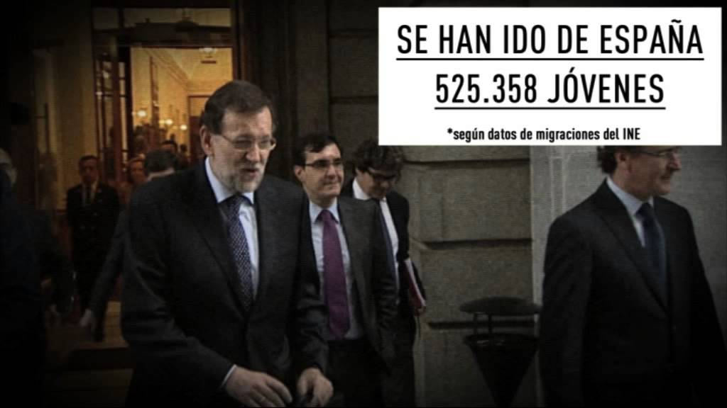 Rajoy MIENTE. La Juventud se va, pero el se tiene que ir es Rajoy