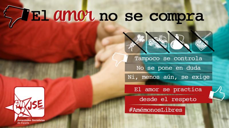 Juventudes Socialistas alerta de los peligros del amor romántico