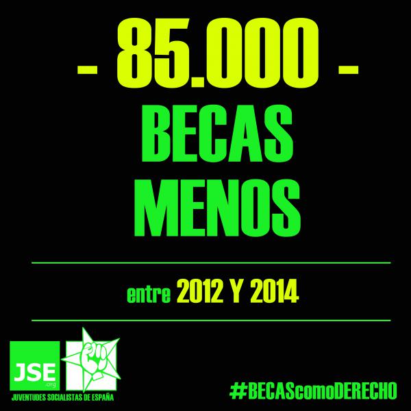 85.000 becas menos centre 2012 y 2014