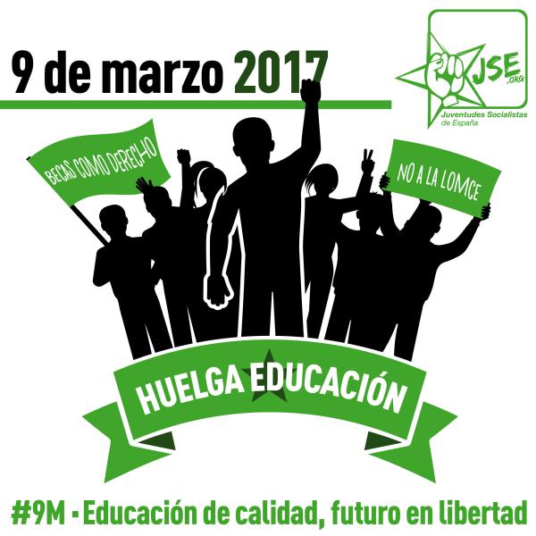 Juventudes Socialistas llama a la Huelga General Educativa