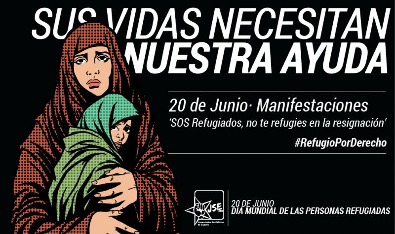 Juventudes Socialistas anima a participar en las movilizaciones por el Dí­a de las personas refugiadas