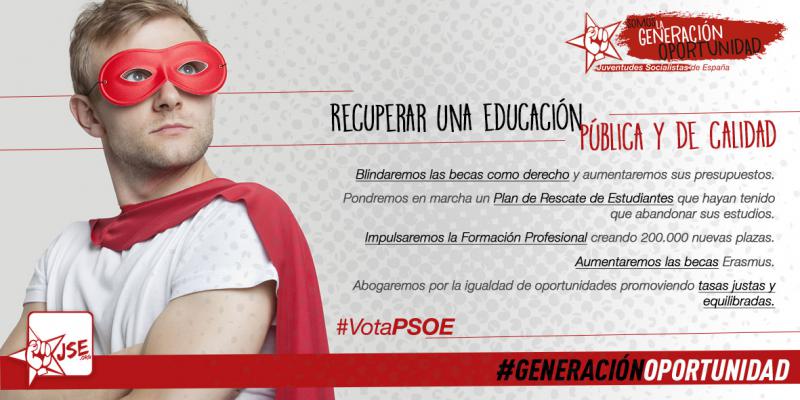 JSE: "Las y los socialistas recuperaremos la educación pública y de calidad"