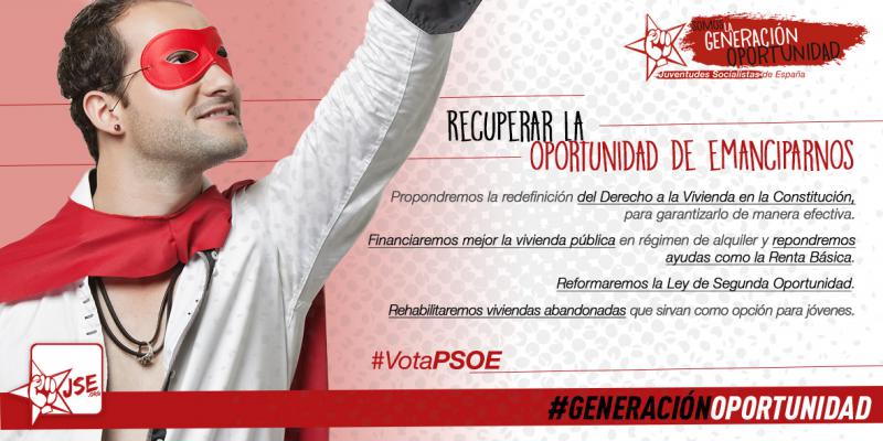 JSE: "Sólo con Pedro Sánchez las y los jóvenes recuperaremos la oportunidad de emanciparnos"