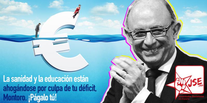 La sanidad y la educación están ahogándose por culpa de tu déficit, Montoro. Págalo tú