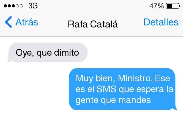 JSE reclama la dimisión de Rafael Catalá con un SMS fake