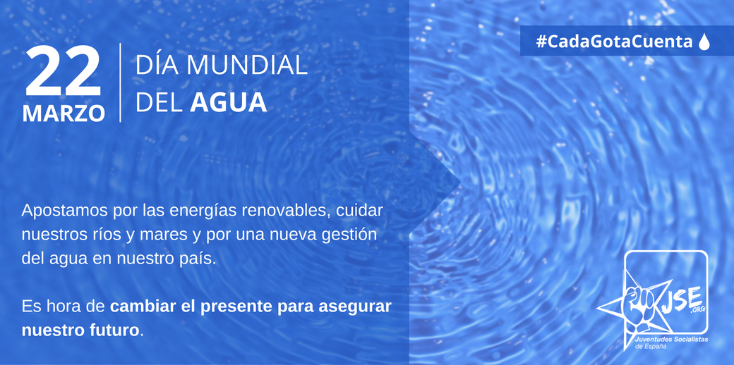 Juventudes Socialistas exige políticas para mejorar la actual gestión del agua y proteger nuestros ríos y mares.