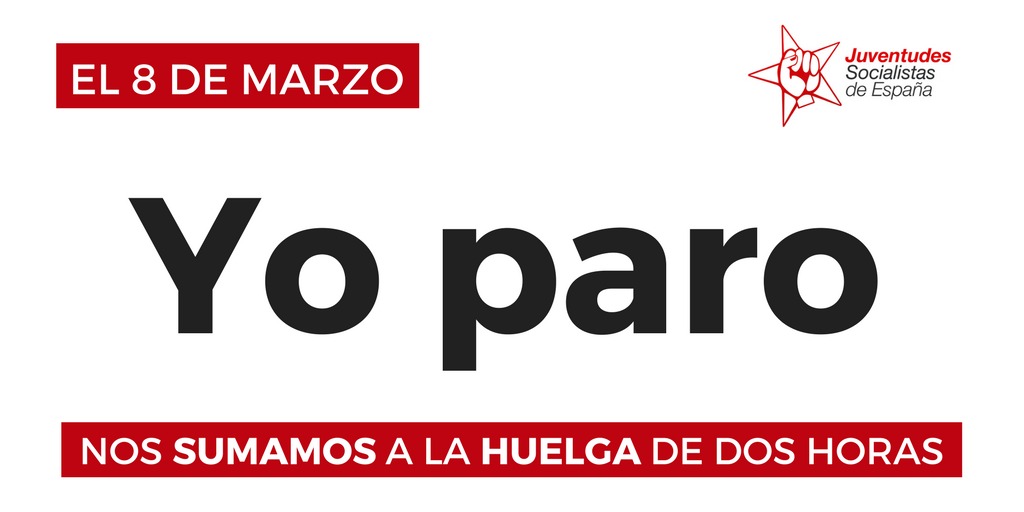 Juventudes Socialistas se suma a la huelga feminista del 8 de marzo