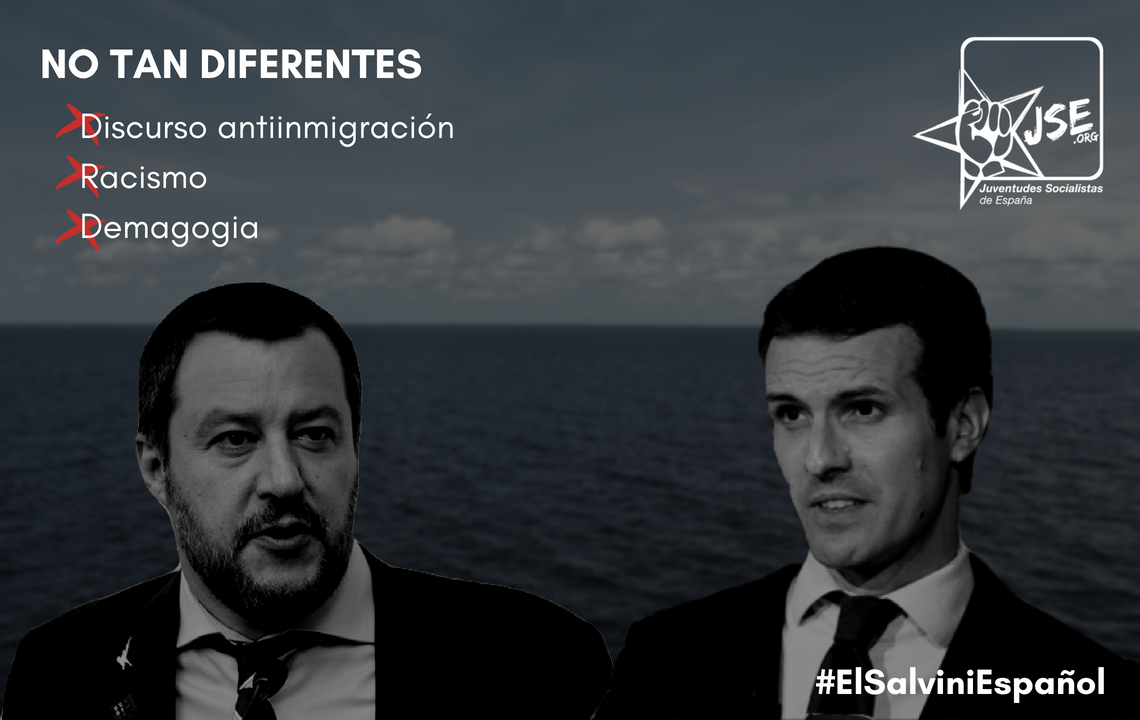 JSE tacha de xenófobas las declaraciones de Pablo Casado sobre la inmigración.