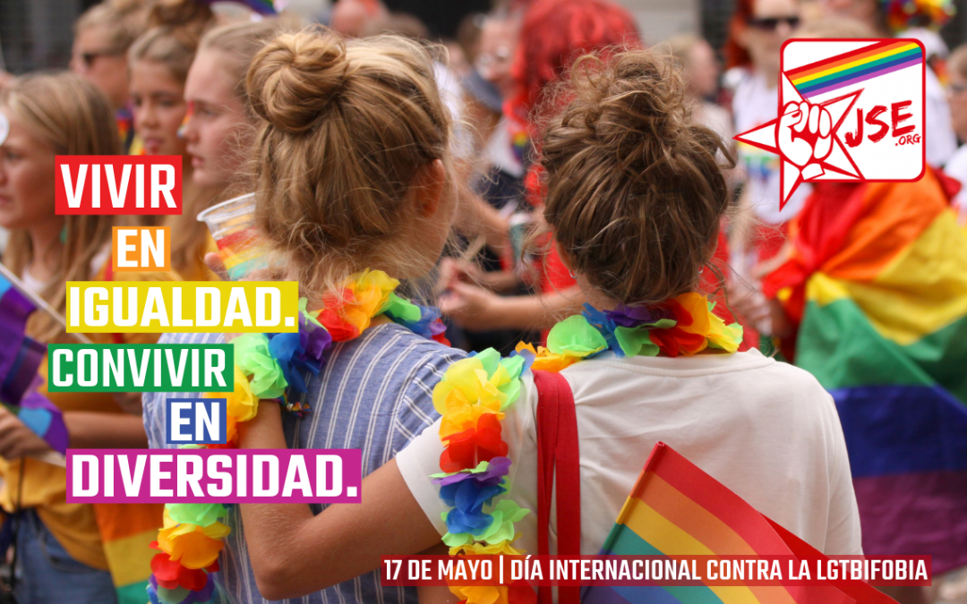 JSE reivindica educar en la diversidad con motivo del Día Mundial contra la LGTBIfobia.