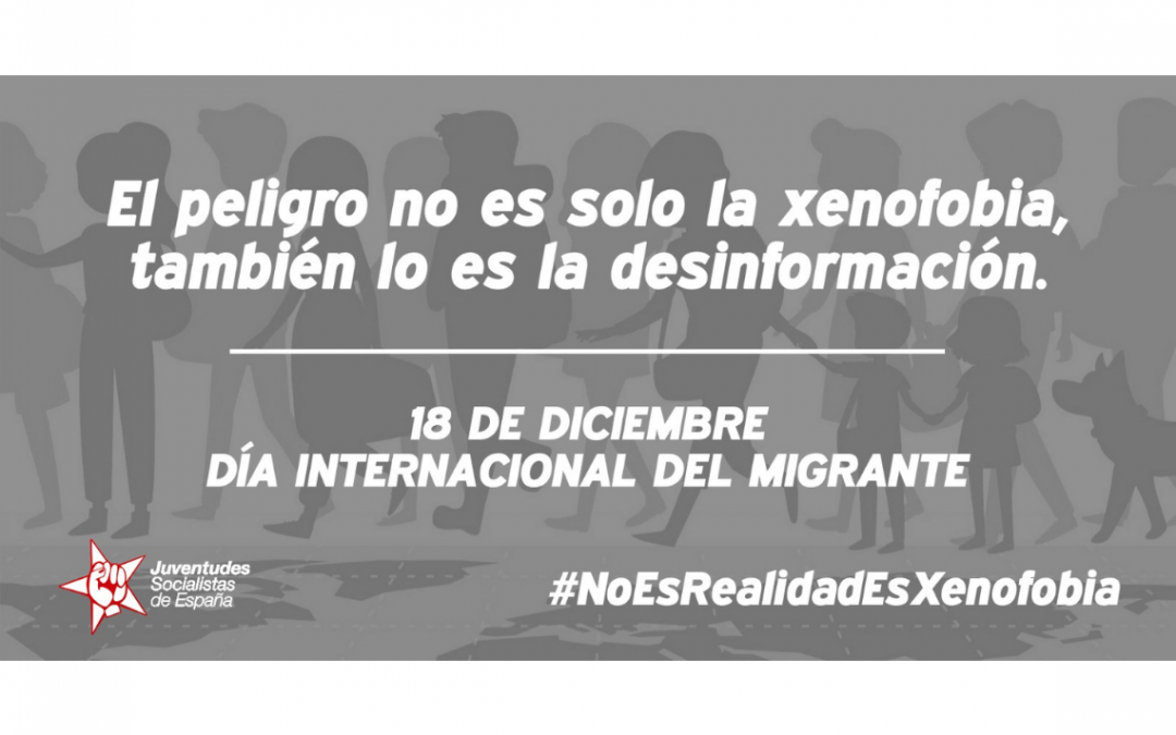 JSE lanza la campaña #NoEsRealidadEsXenofobia con motivo del Día Internacional del Migrante.