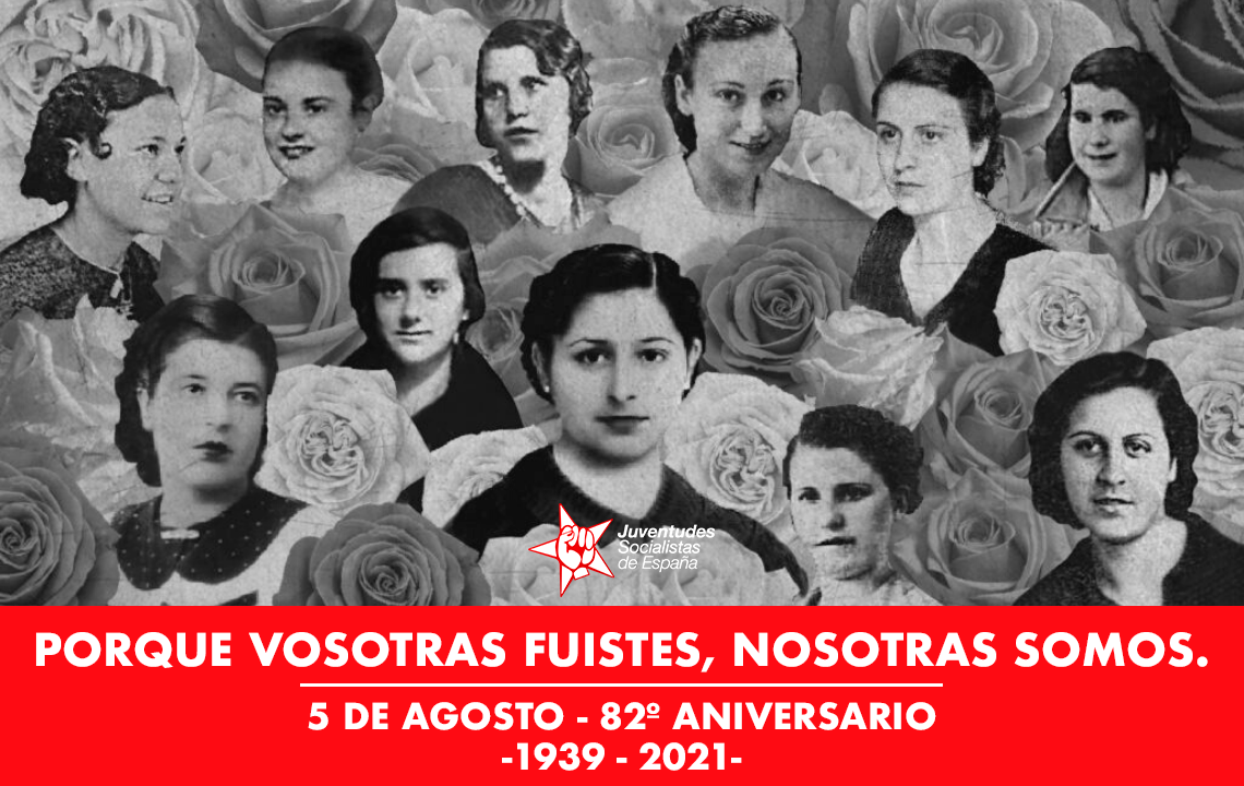 Disciplina Consciente de Autónomo JSE conmemora el 82 aniversario del fusilamiento de las Trece Rosas. |  Juventudes Socialistas de España
