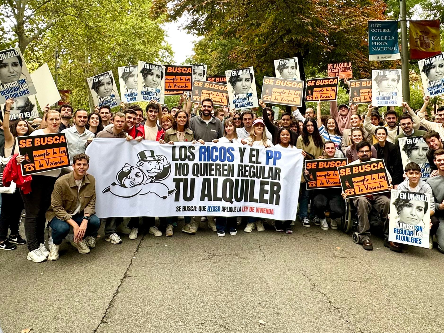Manifestación por una vivienda digna con JSM en Madrid